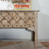 Carved wooden console