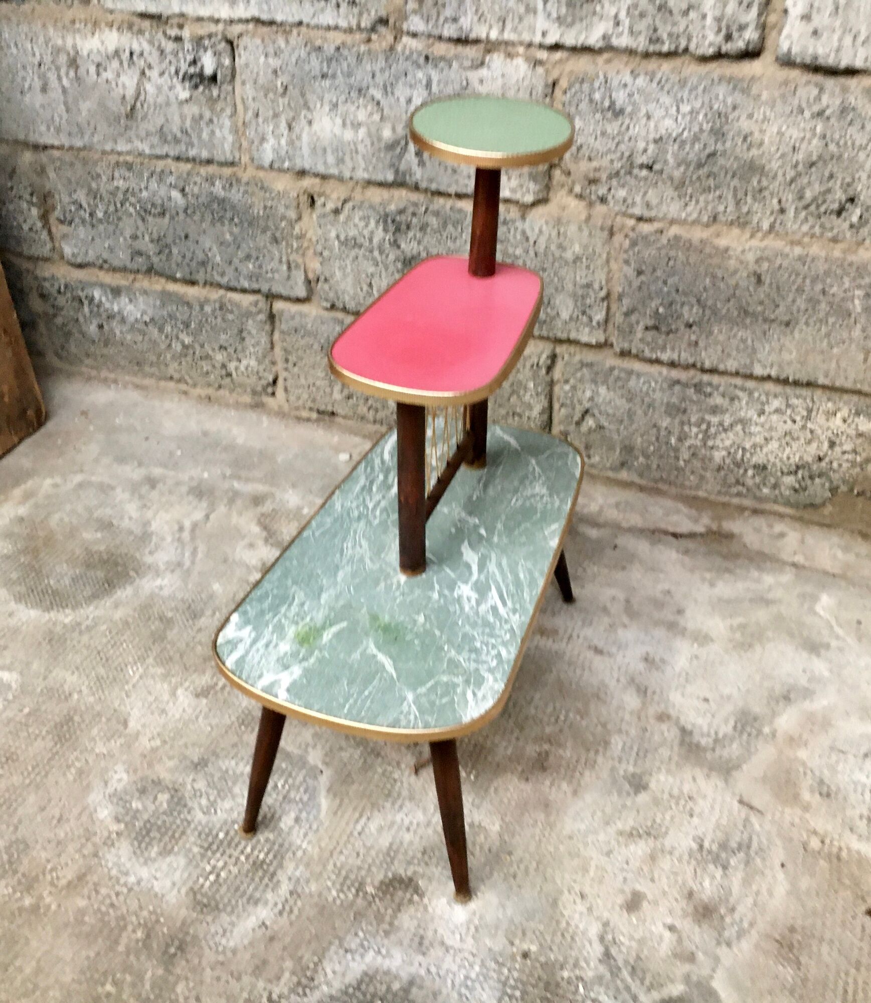 Porte plantes guéridon arbre formica 1950 vintage - rétro