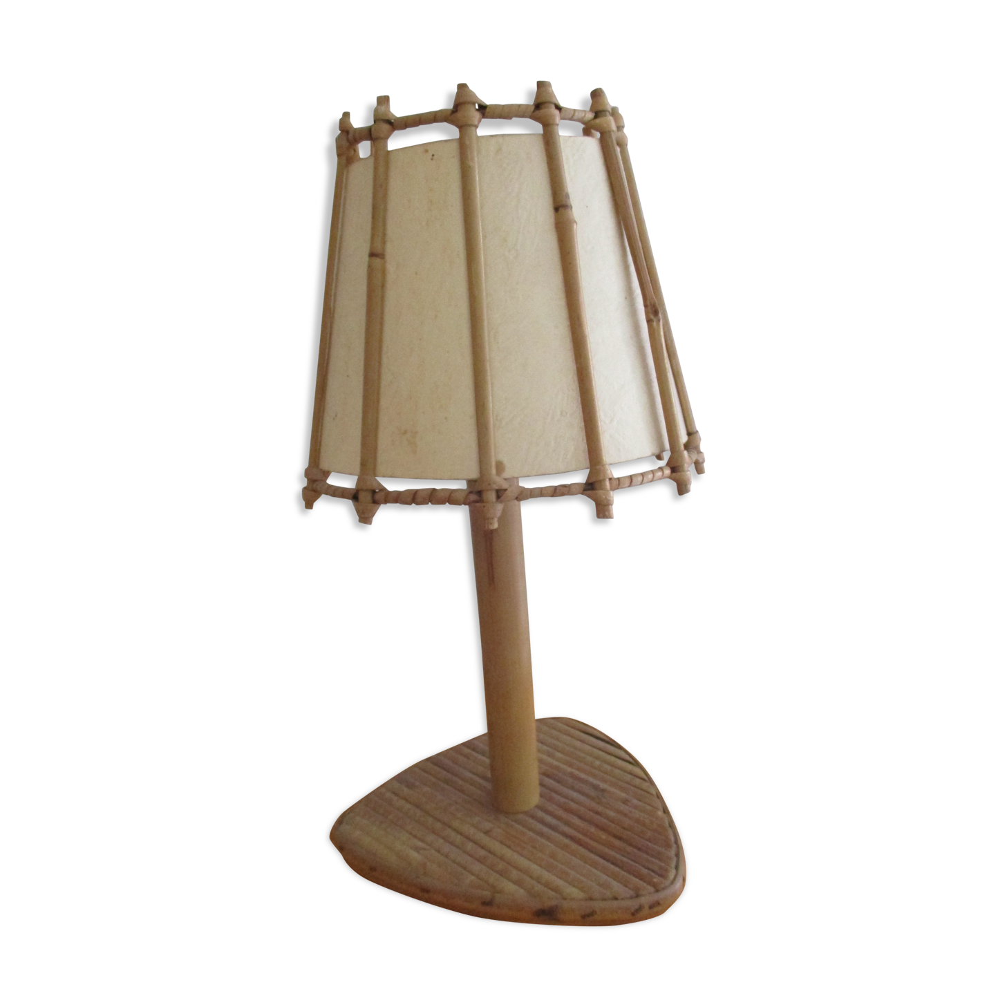 Vintage rattan lamp 50s 60s