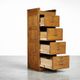 Vintage Industrial English Oak Filing Cabinet with Drawers, 1920s