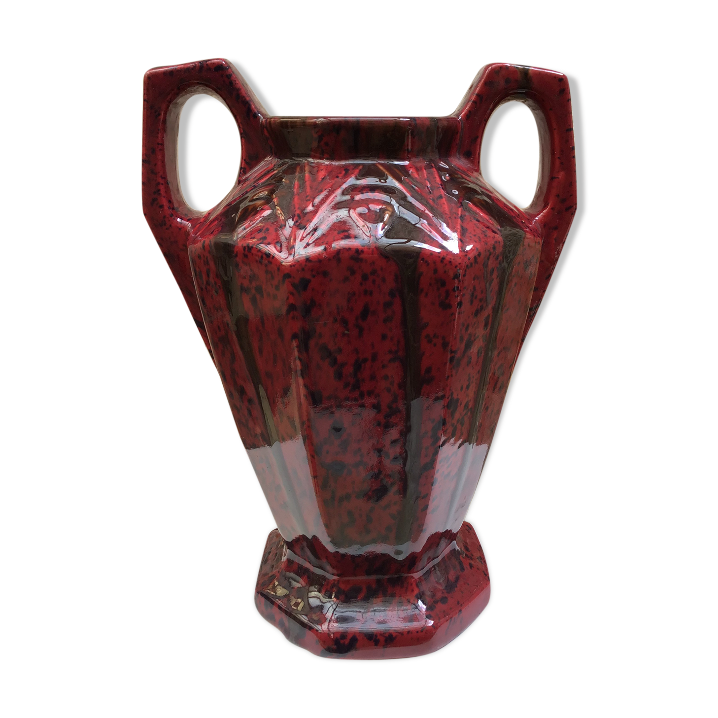 Vase barbotine Vierzon Louis Gueule