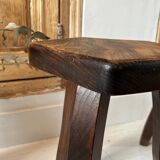 Pair of vintage stools by Olavi Hänninen – Solid oak – 1950s