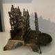 Vintage letter holder in solid bronze