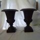 Pair gardener vases medici style cast iron xixth establishment emile pêchenard