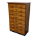 German beech industrial apothecary cabinet, mid-20th century