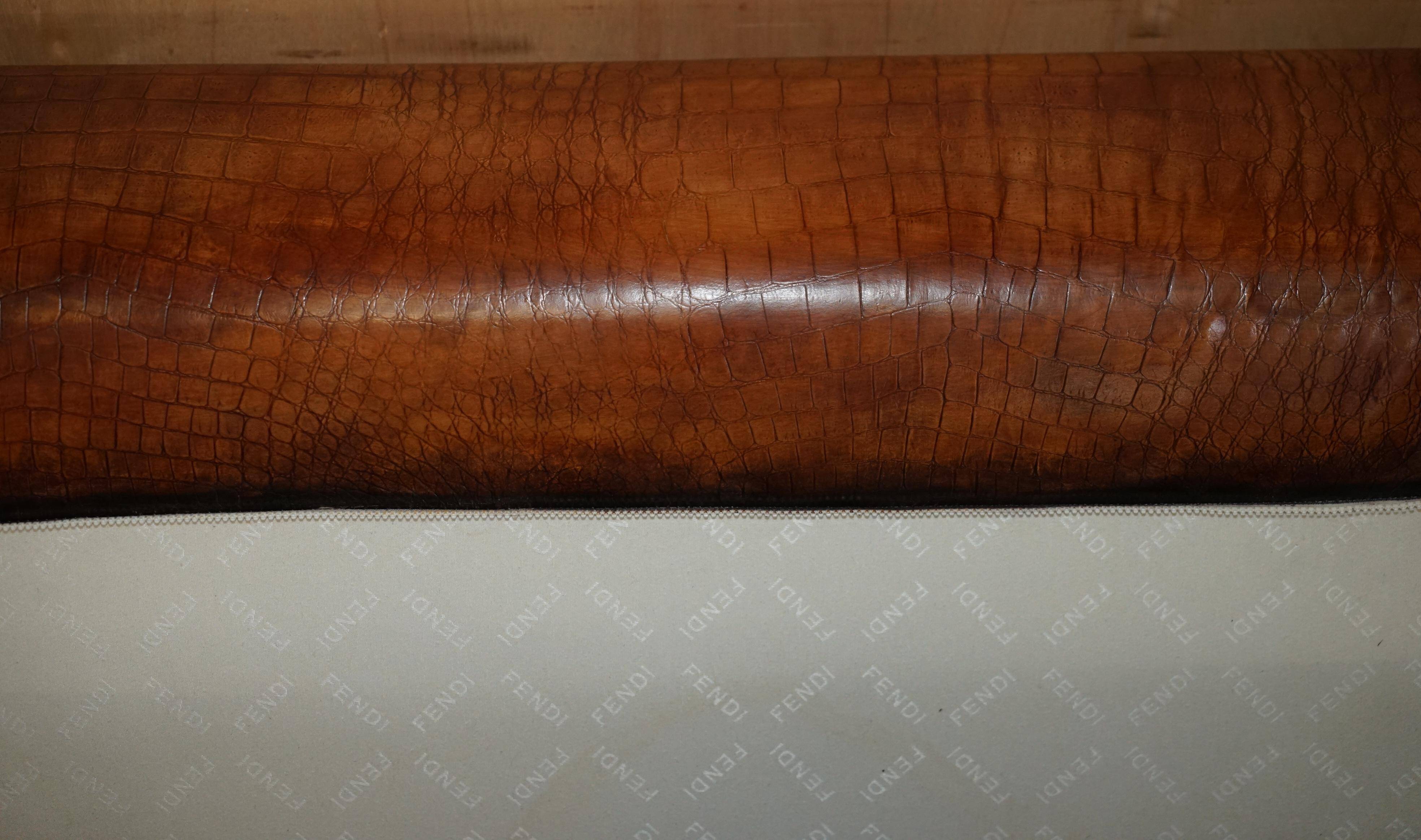 Fendi crocodile-embossed leather canapé, limited edition.