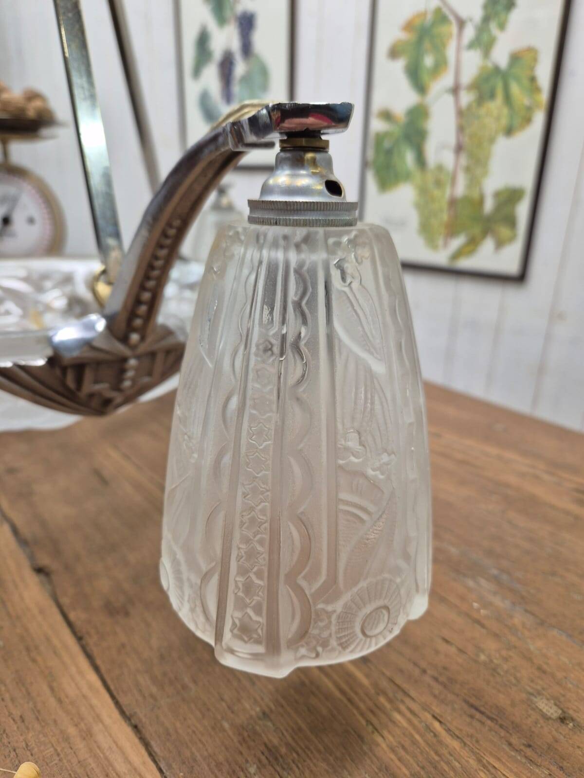 Degué Art Deco Chandelier