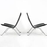 Set Of 2 Pk22 Armchairs By Poul Kjærholm For Fritz Hansen, 1990s