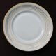 11 Dessert Plates in White Porcelain and Art Deco Gold