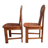 Pair of pine chairs