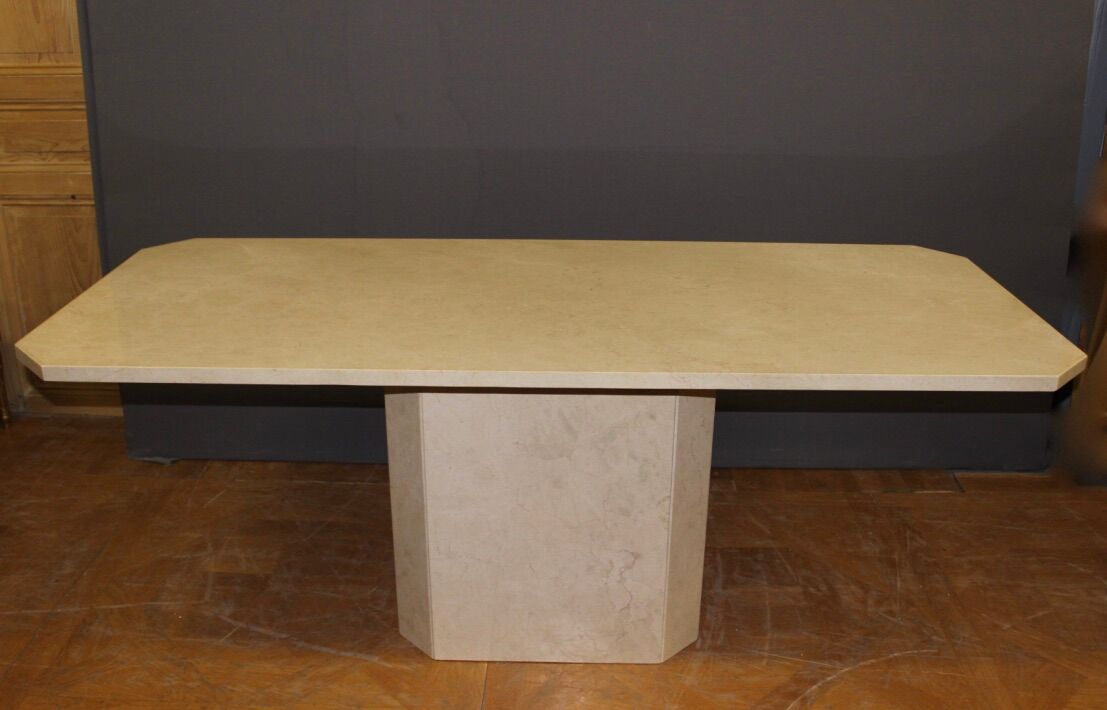 Design octagonal stone dining salla table