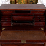 Antique Edwardian carved mahogany desk