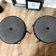 Black and white stools