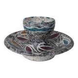 Vallauris ceramic eggcup signed Yvan Borty