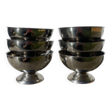 6 stainless steel bowls 1970