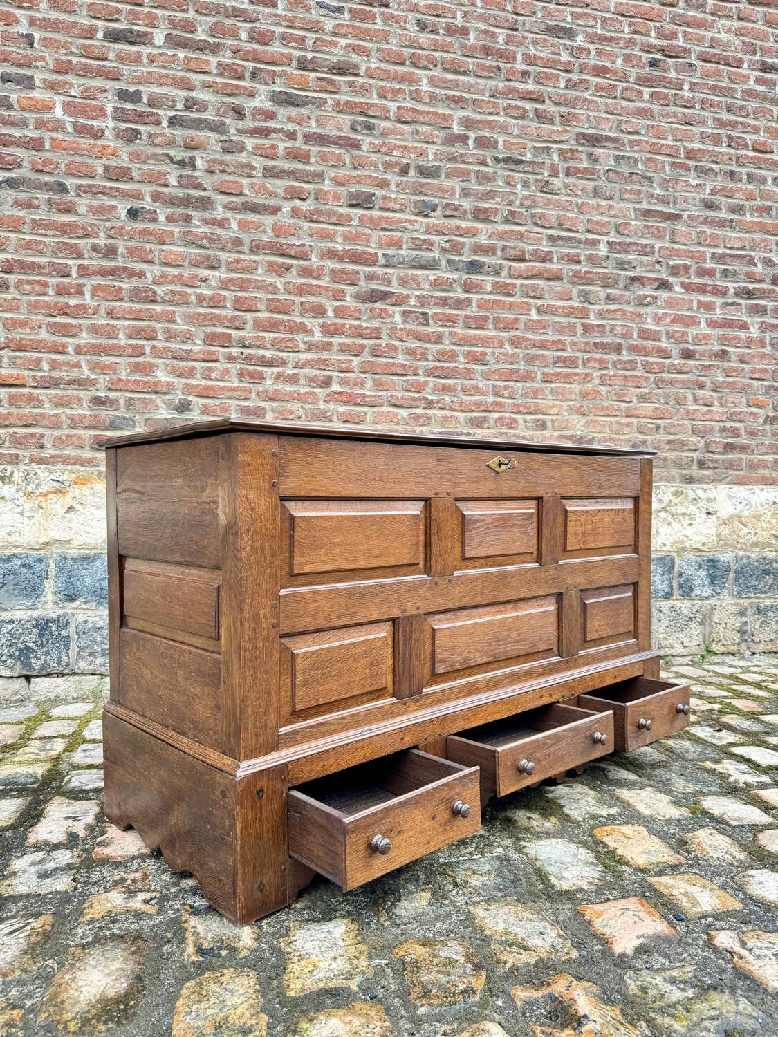 Oak Chest Louis XIV Style XIX Eme Century