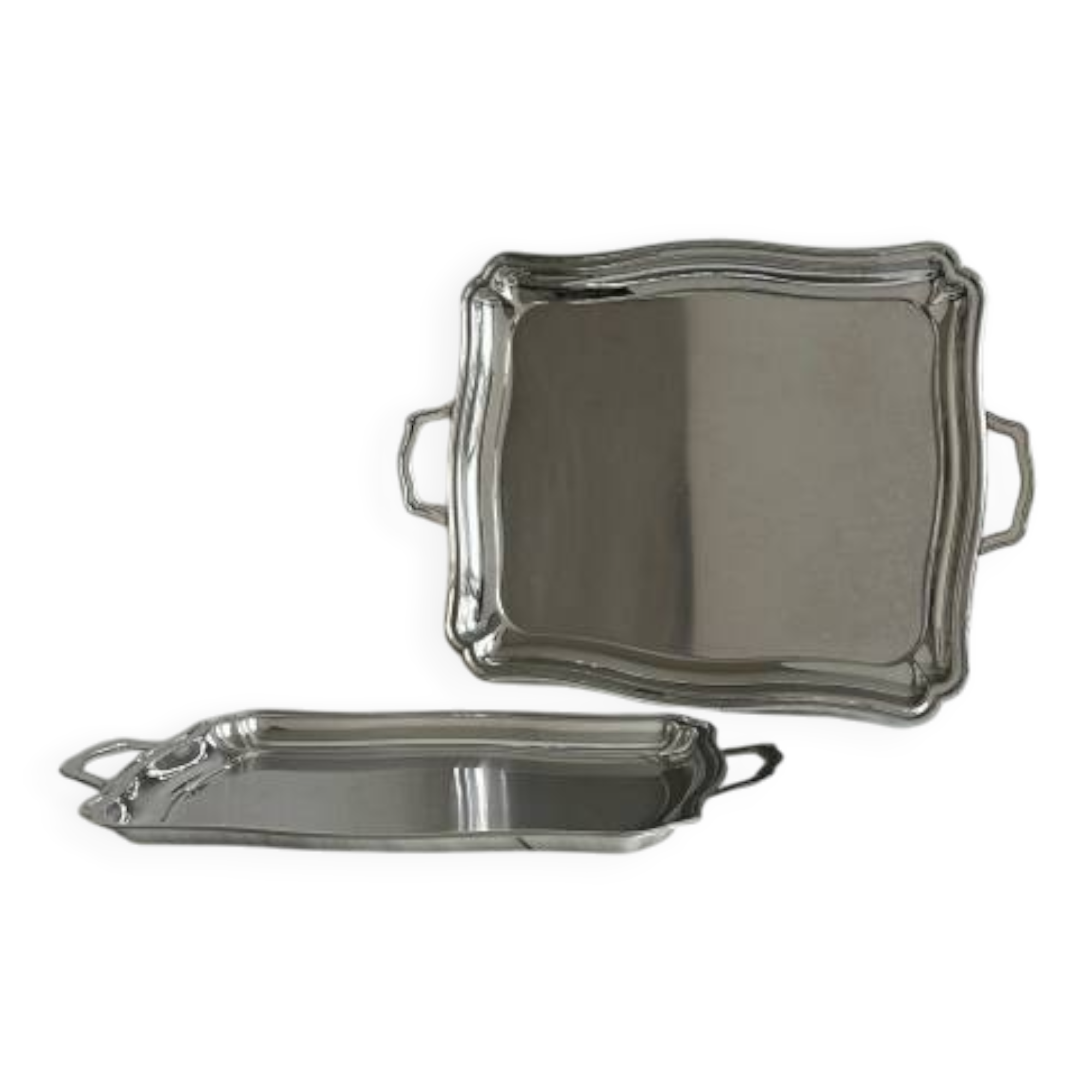 Stainless steel serving trays