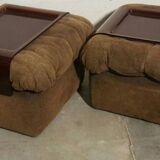Pair of 2 Gao design poufs by JP Laloy for Cinna - 1970s
