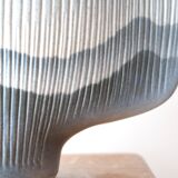 Vase by Yves Mohy in Virebent porcelain, 70s