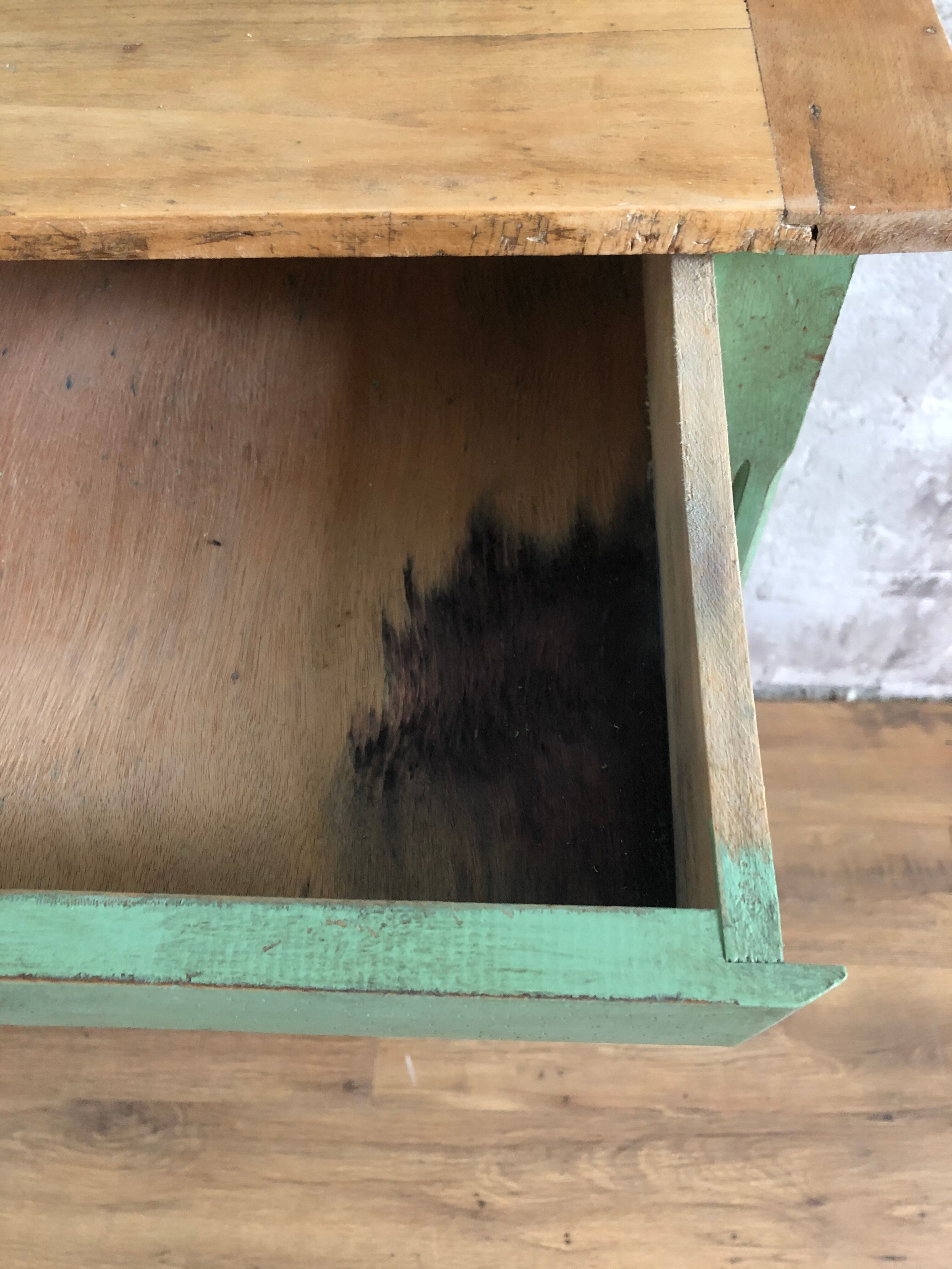 Parisian buffet, aged green patina