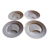 Sarreguemines China XIX plates with asparagus compartment