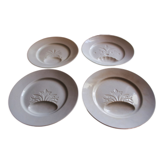 Sarreguemines China XIX plates with asparagus compartment