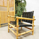 Ensemble de 3 fauteuils de safari suédois de conception de midcentury et ottoman