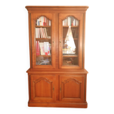 2-part cherry wood bookcase