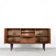 Scandinavian classic teak high sideboard with drawers, 1960s
