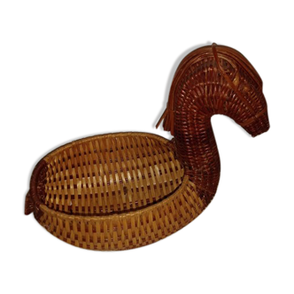 Panier osier cheval