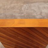 Modular beech set of two room dividers with benches, 1970 Italy
