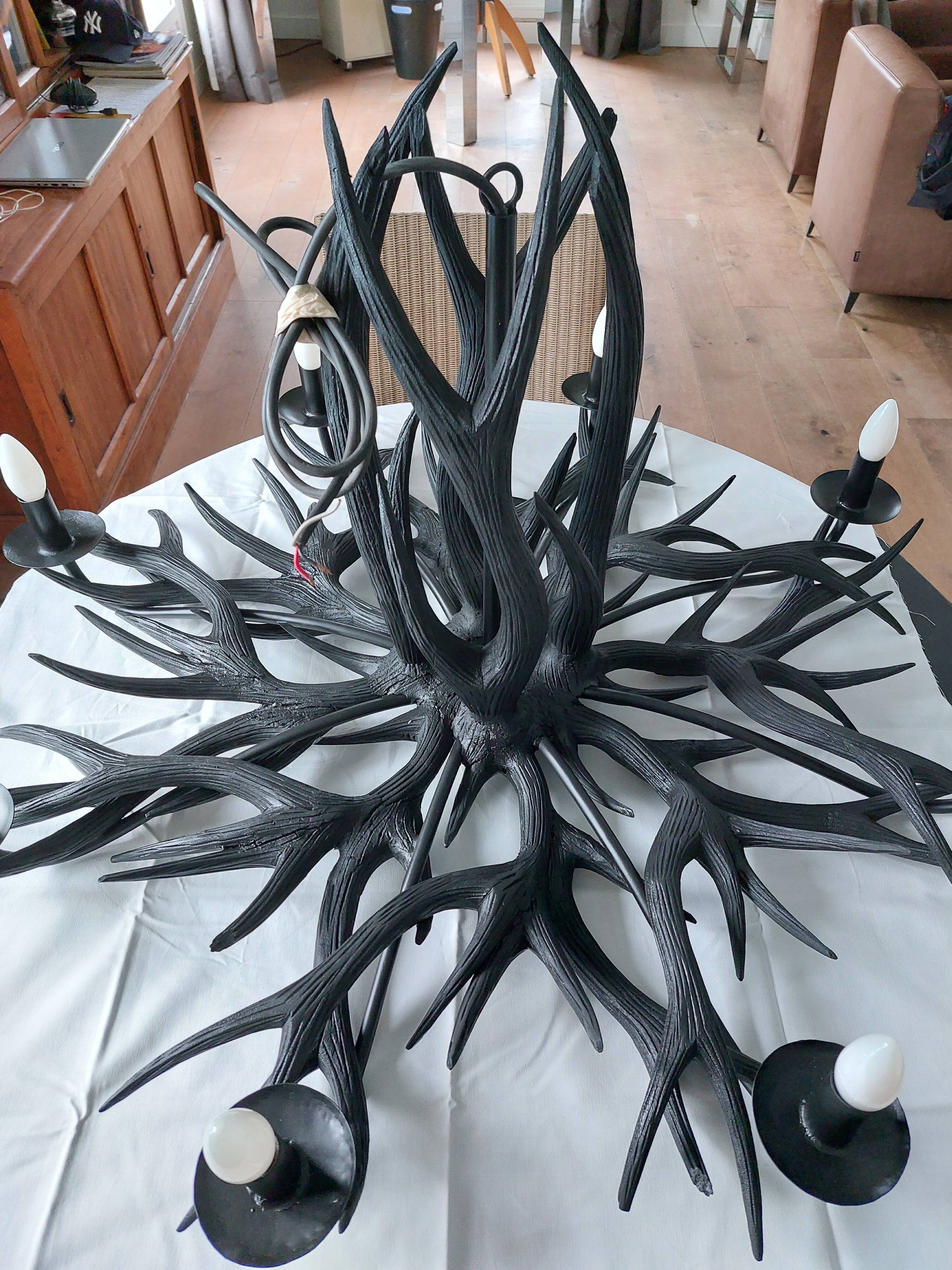 Deer antler chandelier