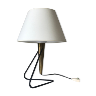 Lampe métal et laiton design 1960