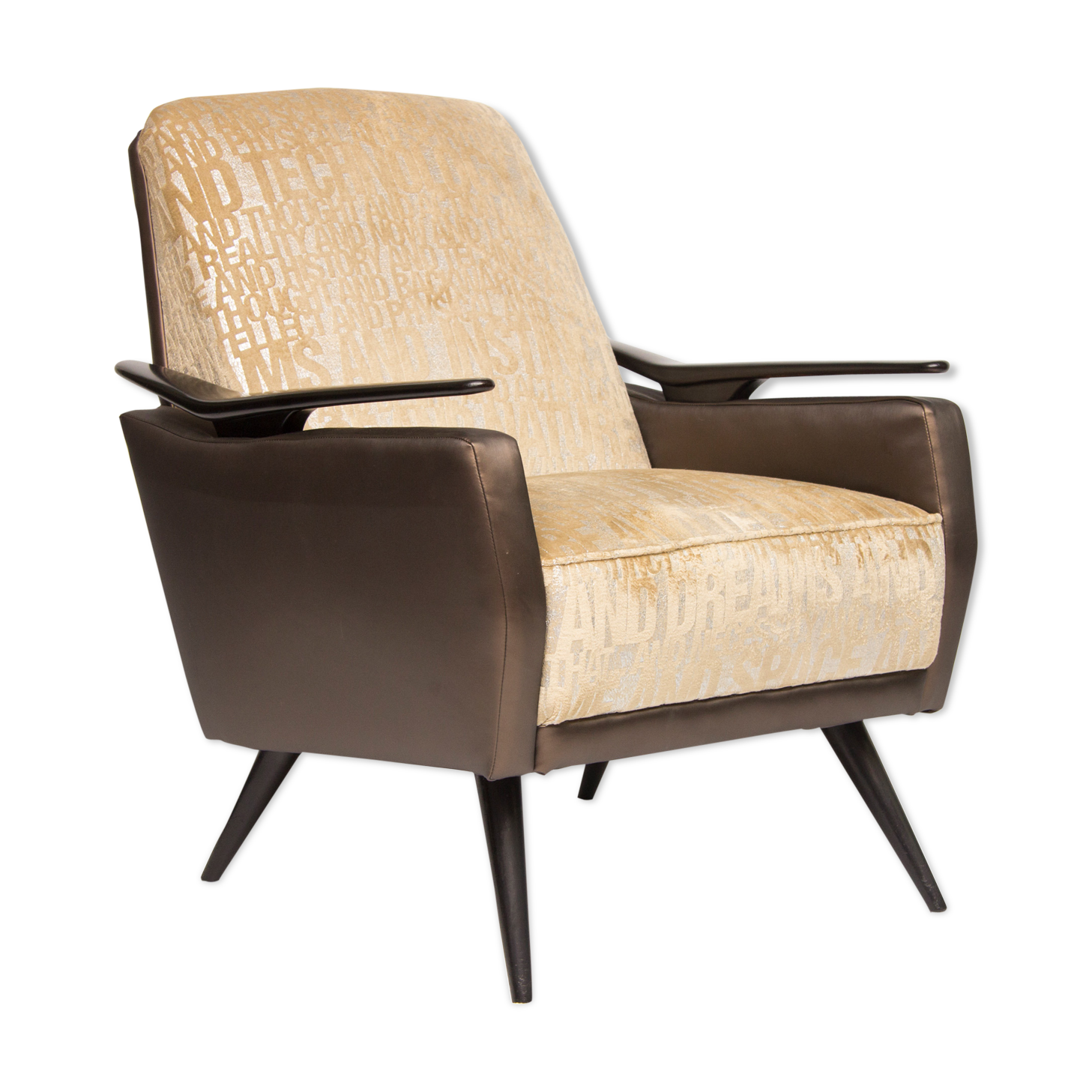 Mid century armchair newly upholstered