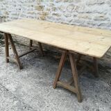 Farm table on trestles