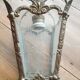 Small chandelier / lantern in bronze with etched glass - Louis XV style