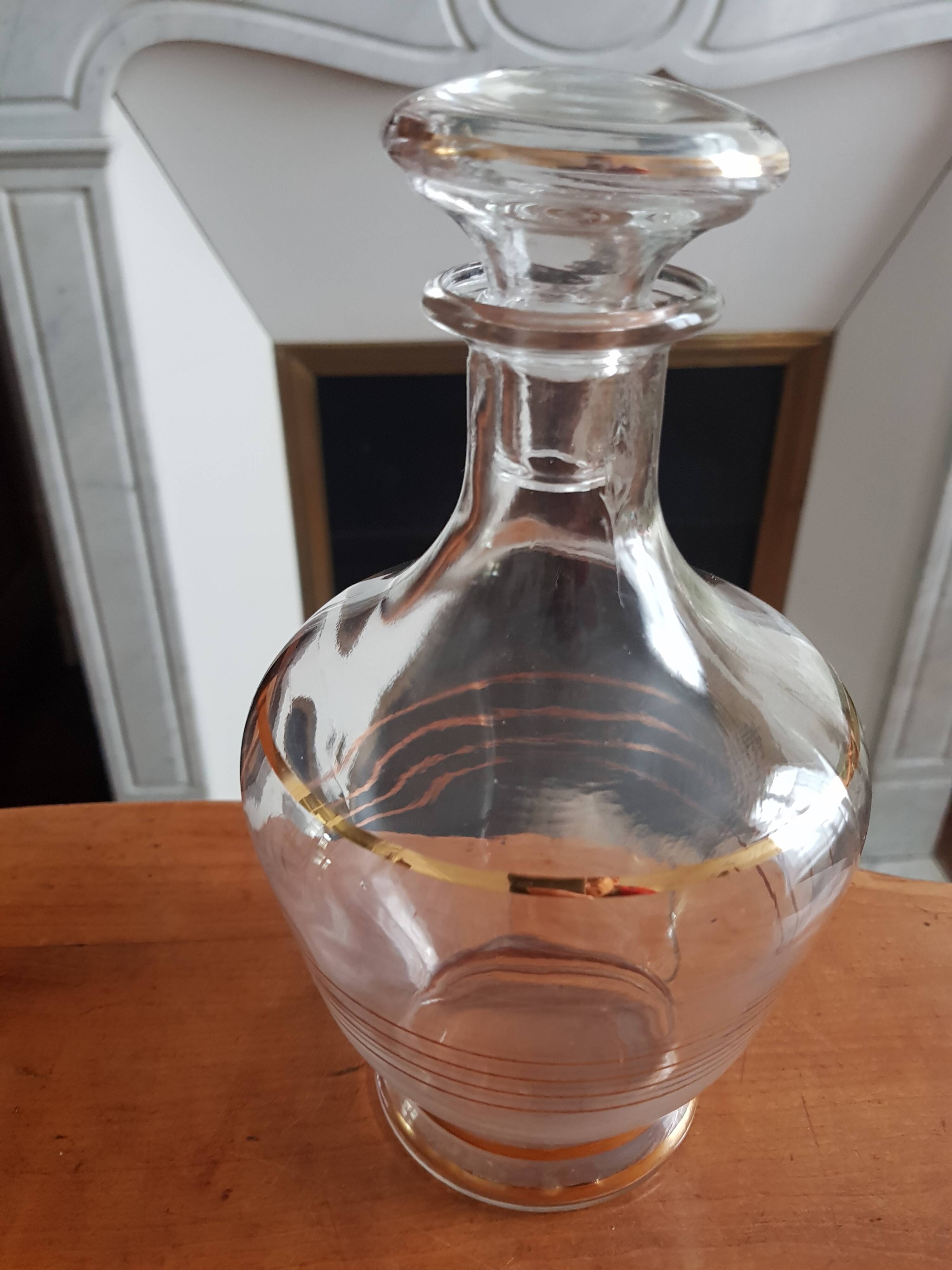 Golden rimmed carafe from the 1950s