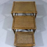 Rattan nesting tables 1970’s