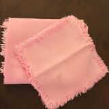 Old damask pink tablecloth