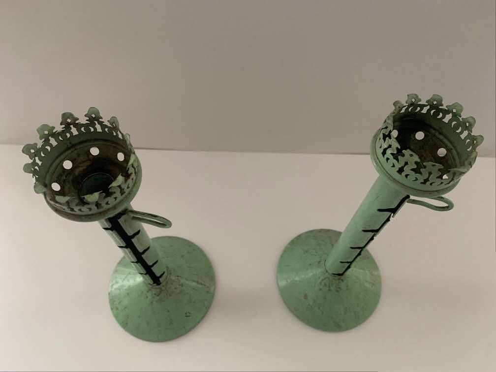 2 porte-bougies Bauhaus porte-bougies candélabres bâtons Marianne Brandt