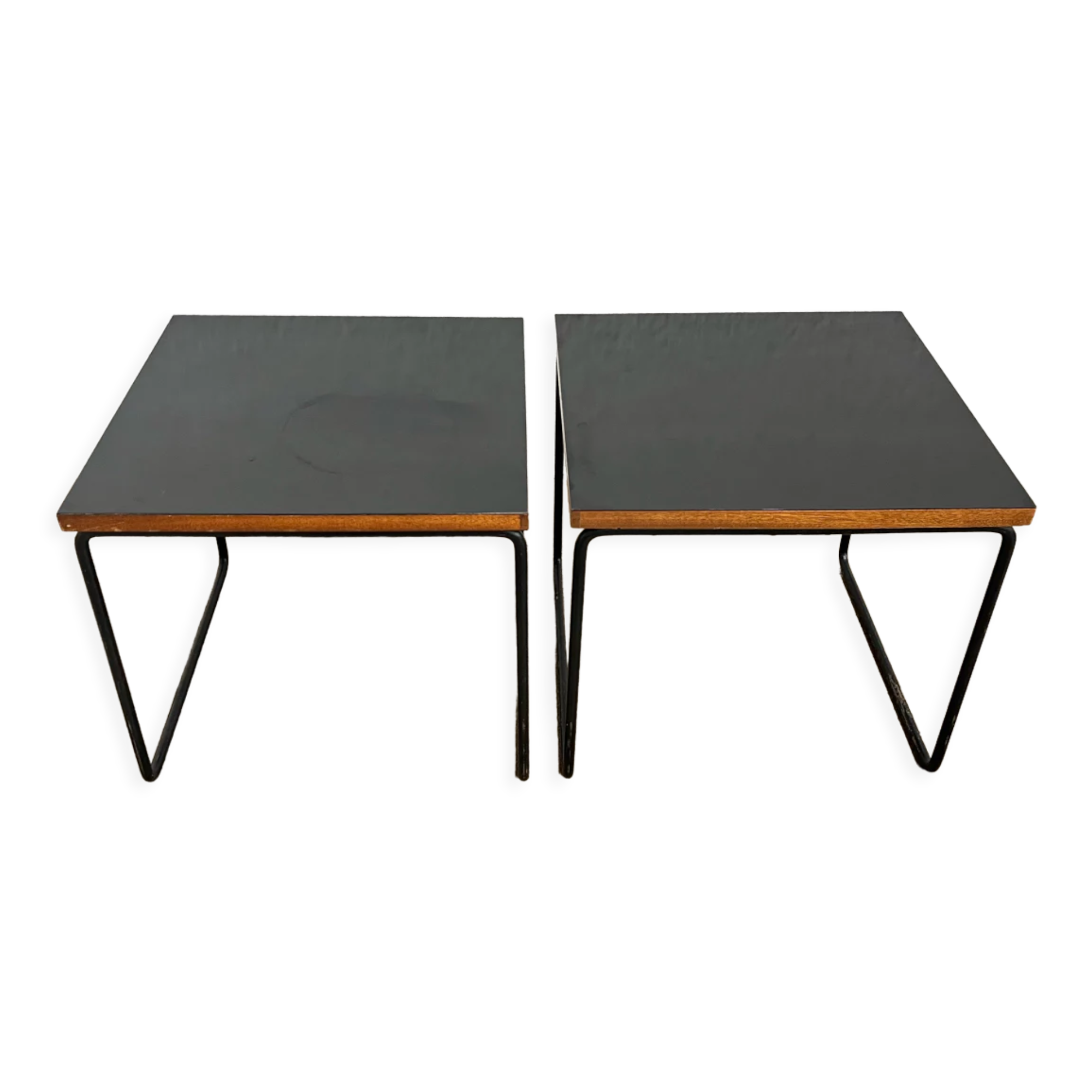 Paire de tables volante Pierre Guariche pour Steiner