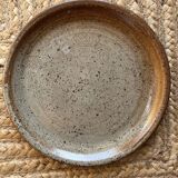 6 large La Borne style pyrite stoneware flat plates