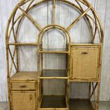 Vintage rattan shelf