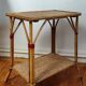 Rattan and cork side table