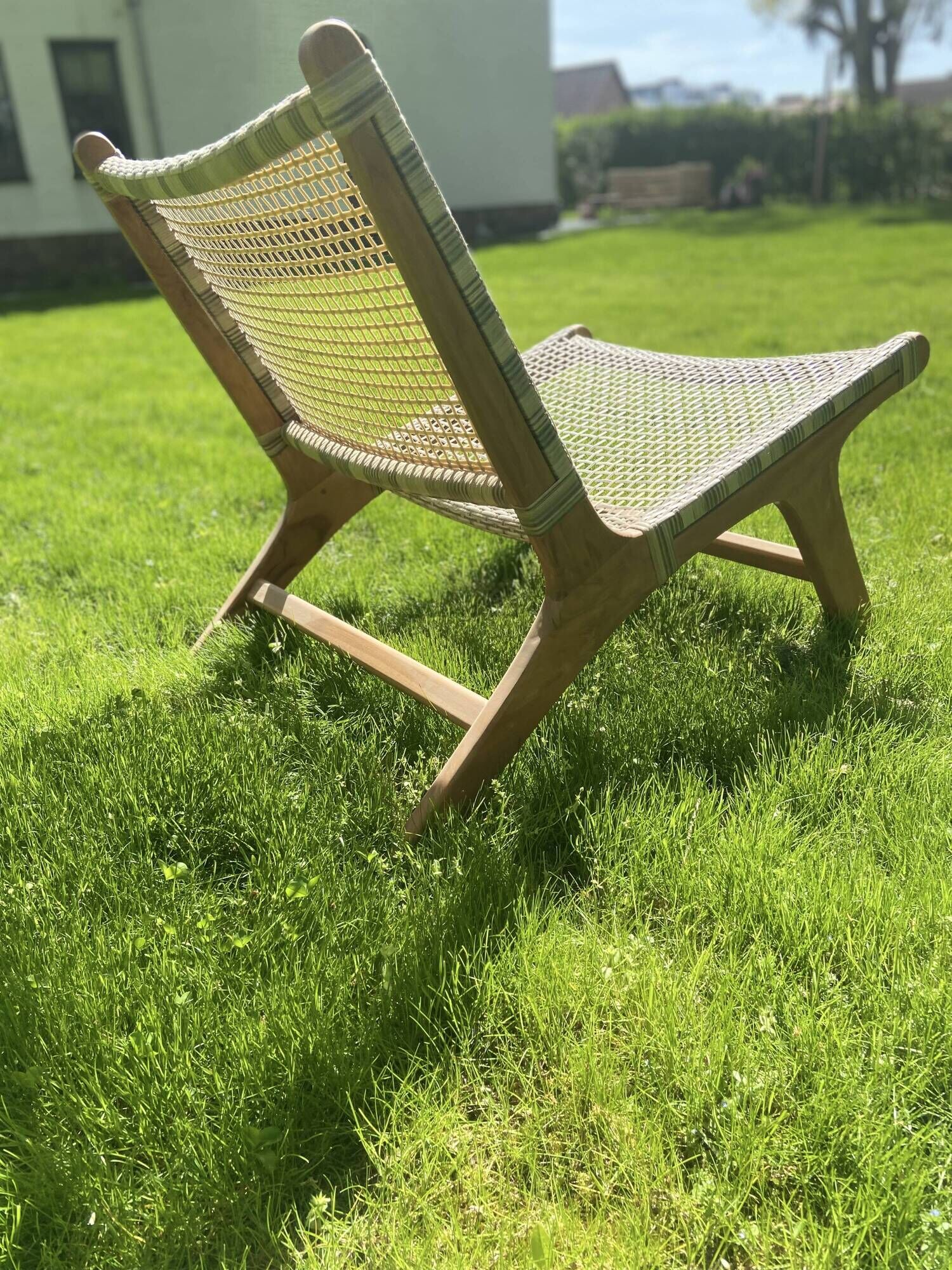 Chair / garden armchair / single-seater in retro rattan