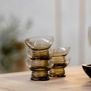 Lot de 5 verres fumés