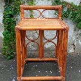 Rattan side table