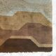 Mid-Century Modern Space Age Italian Wool Rug with Geometric Pattern, 1970s
