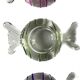 3 murano glass candy candle holders