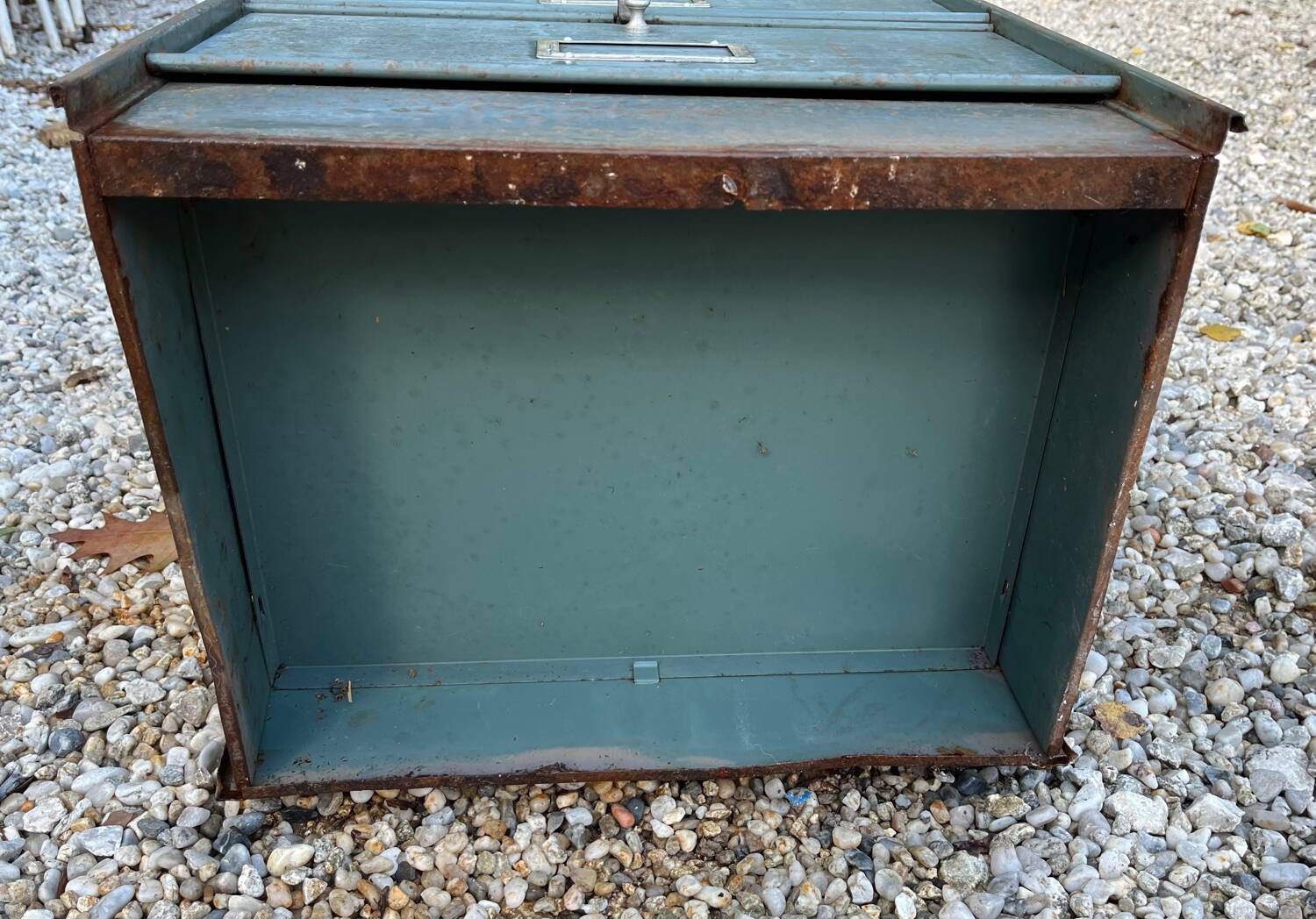 Vintage metal flap locker